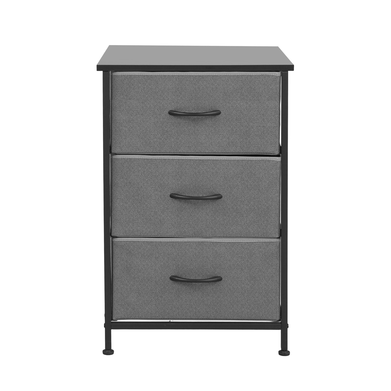 Chest of 3 Drawers Storage Dresser Tallboy Grey
