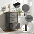 Chest of 3 Drawers Storage Dresser Tallboy Grey