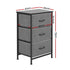 Artiss Set of 2 Chest of 3 Drawers Storage Dresser Tallboy Grey