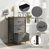 Artiss Set of 2 Chest of 3 Drawers Storage Dresser Tallboy Grey
