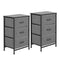 Artiss Set of 2 Chest of 3 Drawers Storage Dresser Tallboy Grey