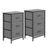 Artiss Set of 2 Chest of 3 Drawers Storage Dresser Tallboy Grey