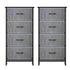 Artiss Set of 2 Chest of 4 Drawers Storage Dresser Tallboy Grey