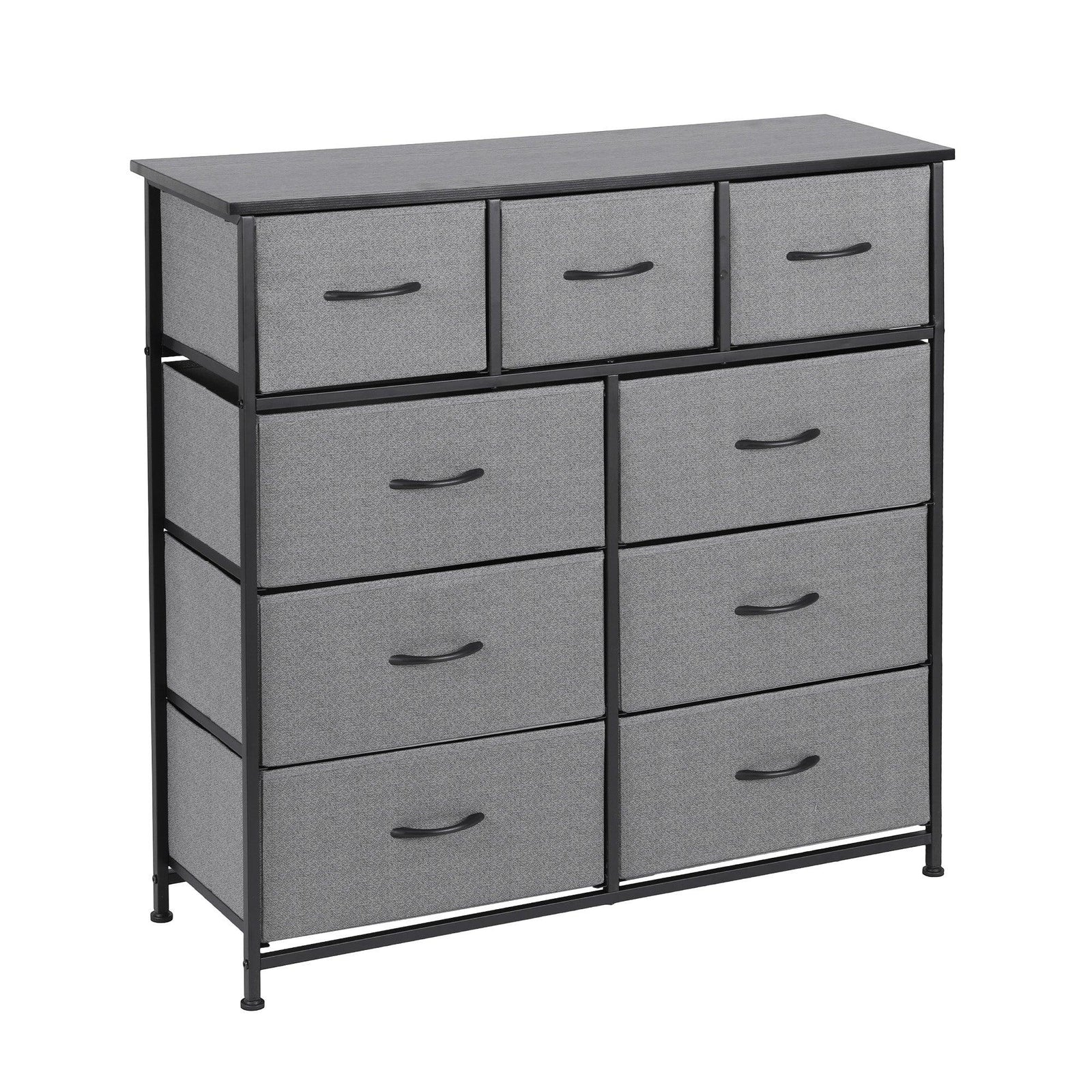 Chest of 9 Drawers Storage Dresser Tallboy Dark Grey
