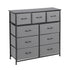 Chest of 9 Drawers Storage Dresser Tallboy Dark Grey