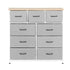 Chest of 9 Drawers Storage Dresser Tallboy Light Grey