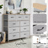 Chest of 9 Drawers Storage Dresser Tallboy Light Grey