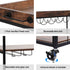 Kitchen Island Rolling Serving Cart with Wine Rack & Lockable Wheels