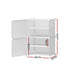 DIY Stackable Shoe Rack Storage Cube Set 2 White PP Steel Frame Cabinet