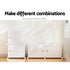 DIY Stackable Shoe Rack Storage Cube Set 2 White PP Steel Frame Cabinet