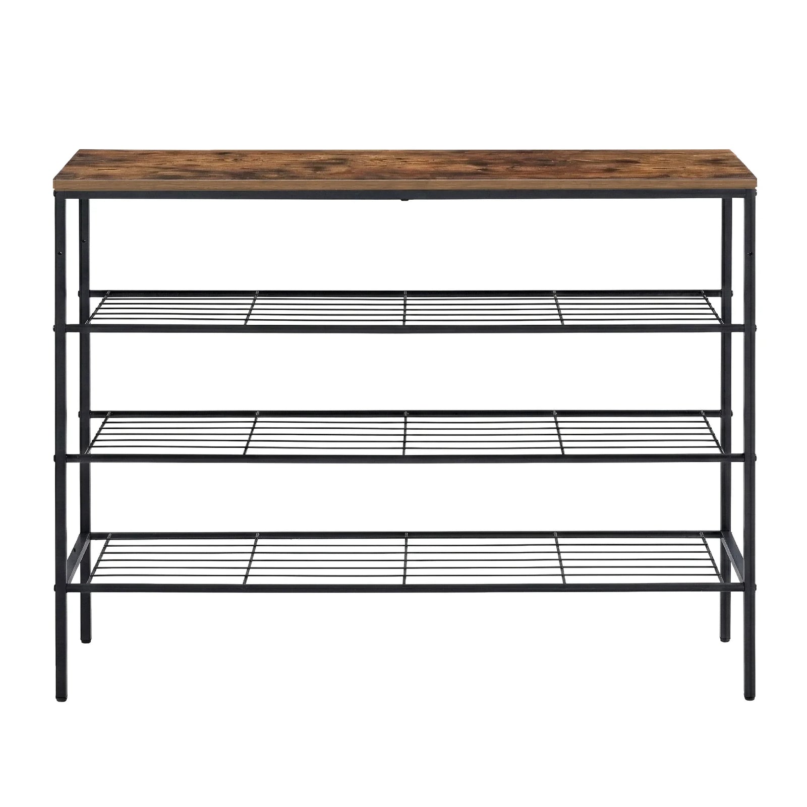Shoe Rack 4 tier Storage Organiser Walnut