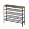 Artiss Shoe Rack 5-tier 25 Pairs Walnut Bob