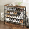 Artiss 5-Tier Shoe Rack 25 Pairs Walnut Metal Storage Organiser Bob