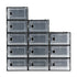 Shoe Storage Box DIY Set of 12 Stackable Black