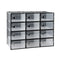 Shoe Storage Box DIY Set of 12 Stackable Black
