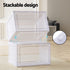 DIY Shoe Box Set of 2 Stackable Shoe Storage Case Magnetic Door