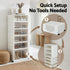Foldable Shoe Storage Box 6 Tier 12 Pairs Entryway