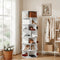 7 Tier 360° Rotating Shoe Rack Storage Display Shelf White