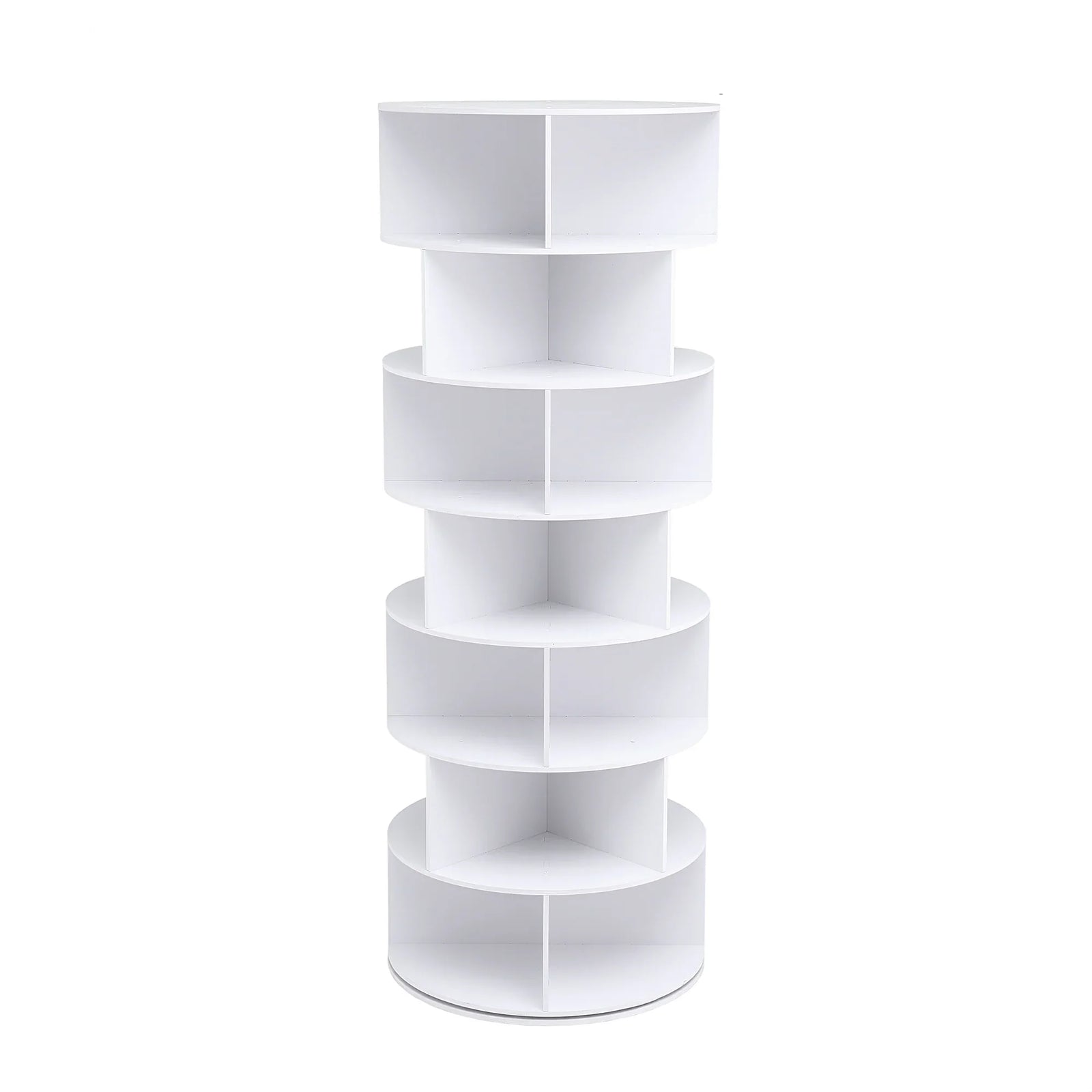 7 Tier 360° Rotating Shoe Rack Storage Display Shelf White