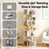 7 Tier 360° Rotating Shoe Rack Storage Display Shelf White