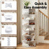 7 Tier 360° Rotating Shoe Rack Storage Display Shelf White