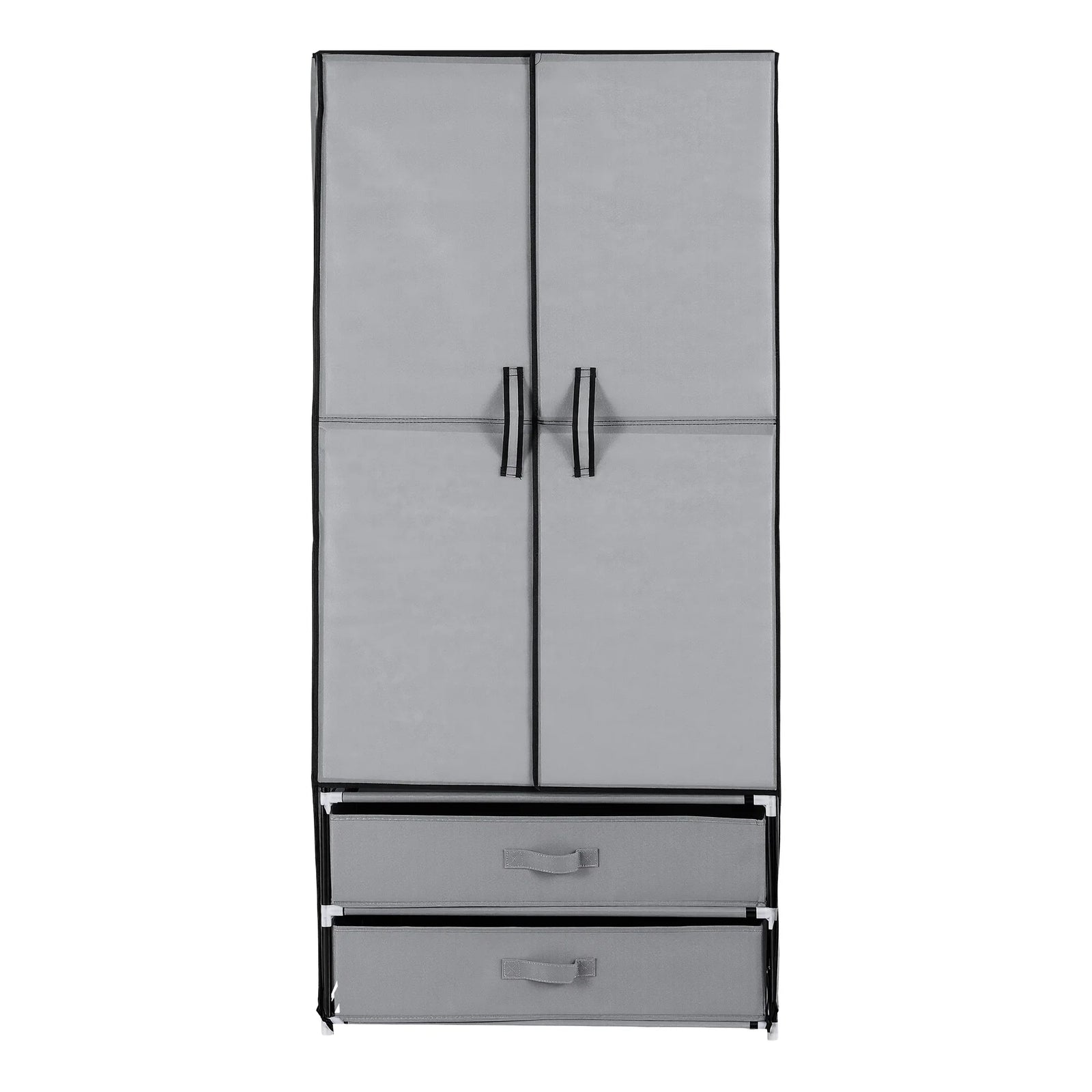 Portable Clothes Closet Wardrobe – Large Storage with Magnetic Door Grey