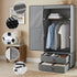 Portable Clothes Closet Wardrobe – Large Storage with Magnetic Door Grey