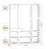 Large Portable Clothes Closet Wardrobe with Open Shelf White