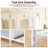 Large Portable Clothes Closet Wardrobe with Open Shelf White