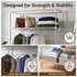 Large Portable Clothes Closet Wardrobe with Tiebacks Grey