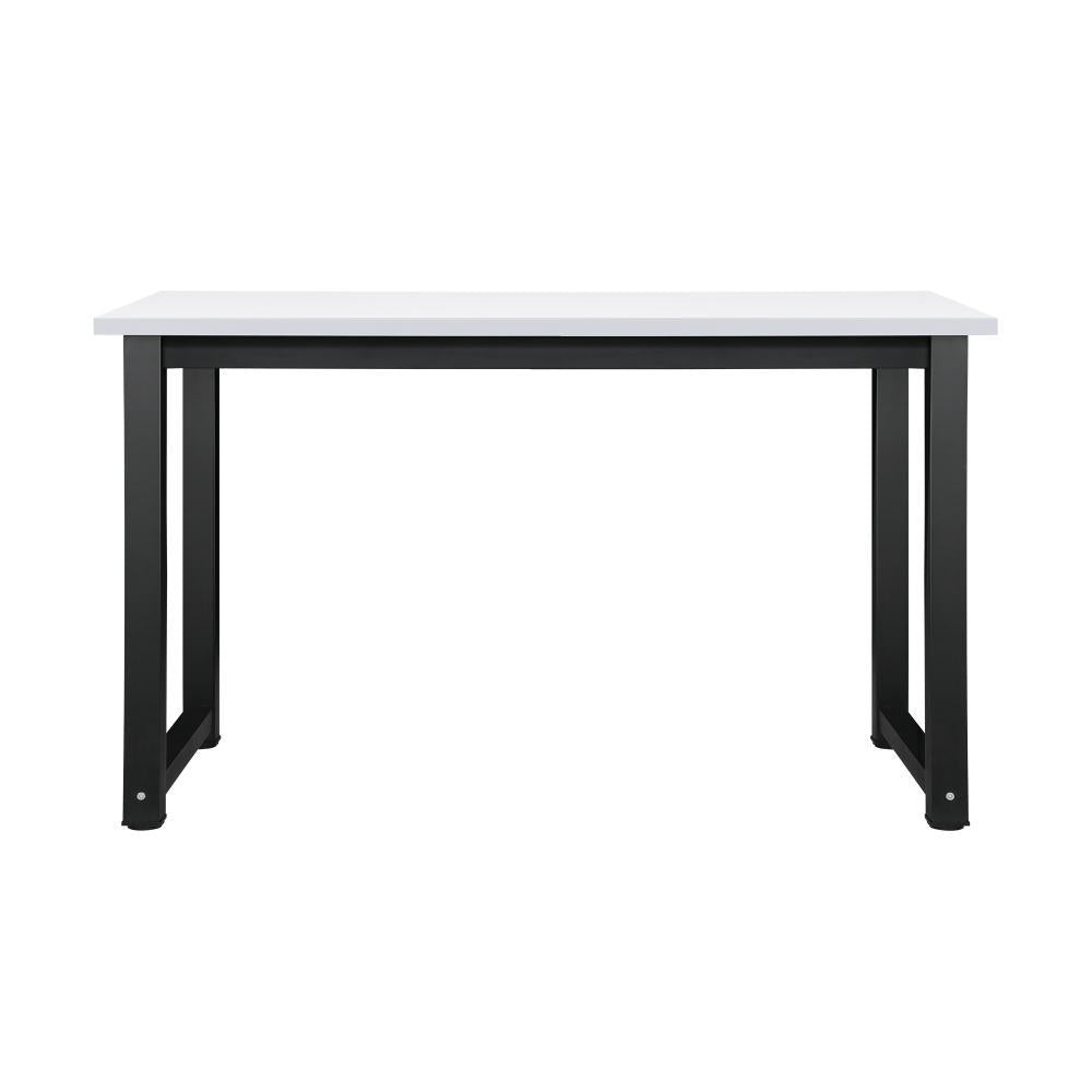 Computer Desk Metal Frame White Top 120cm