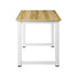 Computer Desk White Frame Wood Top 120cm