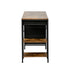 Oikiture Computer Desk 120cm – Industrial Table with 6 Fabric Drawers & Shelves