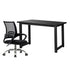 Home Office Set Black Computer Desk and Mesh Office Chair