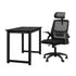 Home Office Set Computer Desk and Mesh Office Chair Black