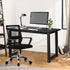 Home Office Desk and Chair Set Black Computer Table