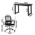 Home Office Desk and Chair Set Black Computer Table