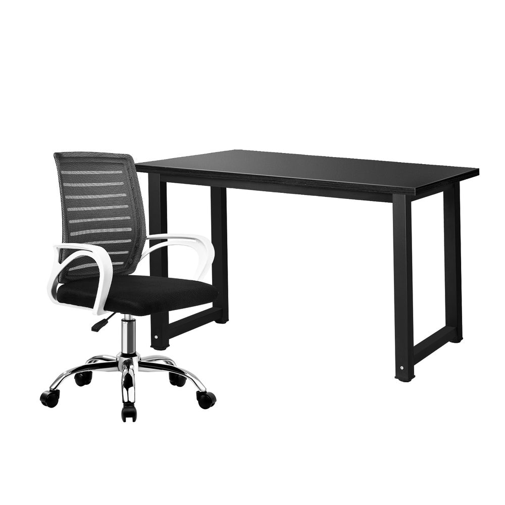 Home Office Desk and Chair Set BK&WH Table Office Chair