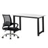 Home Office Set BK&WH Computer Desk and Mesh Office Chair