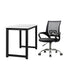 Home Office Set BK&WH Computer Desk and Mesh Office Chair