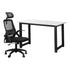 Home Office Set Computer Desk and Mesh Office Chair BK&WH