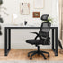 Home Office Set Computer Desk and Mesh Office Chair BK&WH