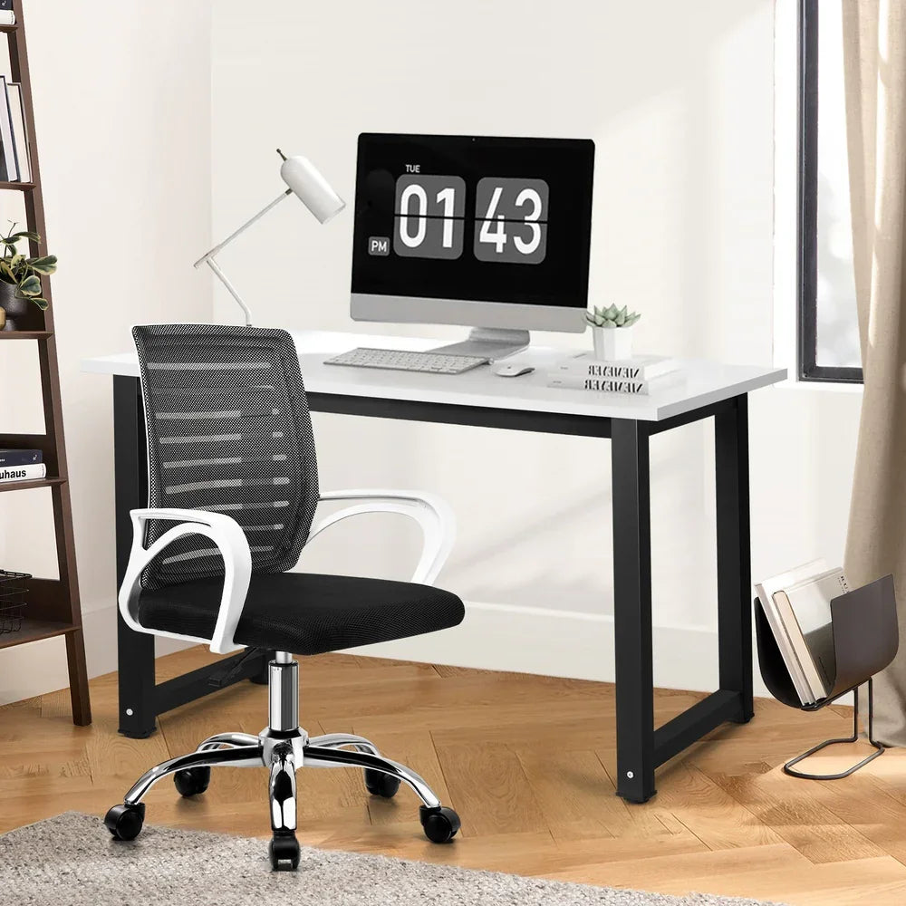 Home Office Desk and Chair Set BK&WH Gaming Desk Office Chair