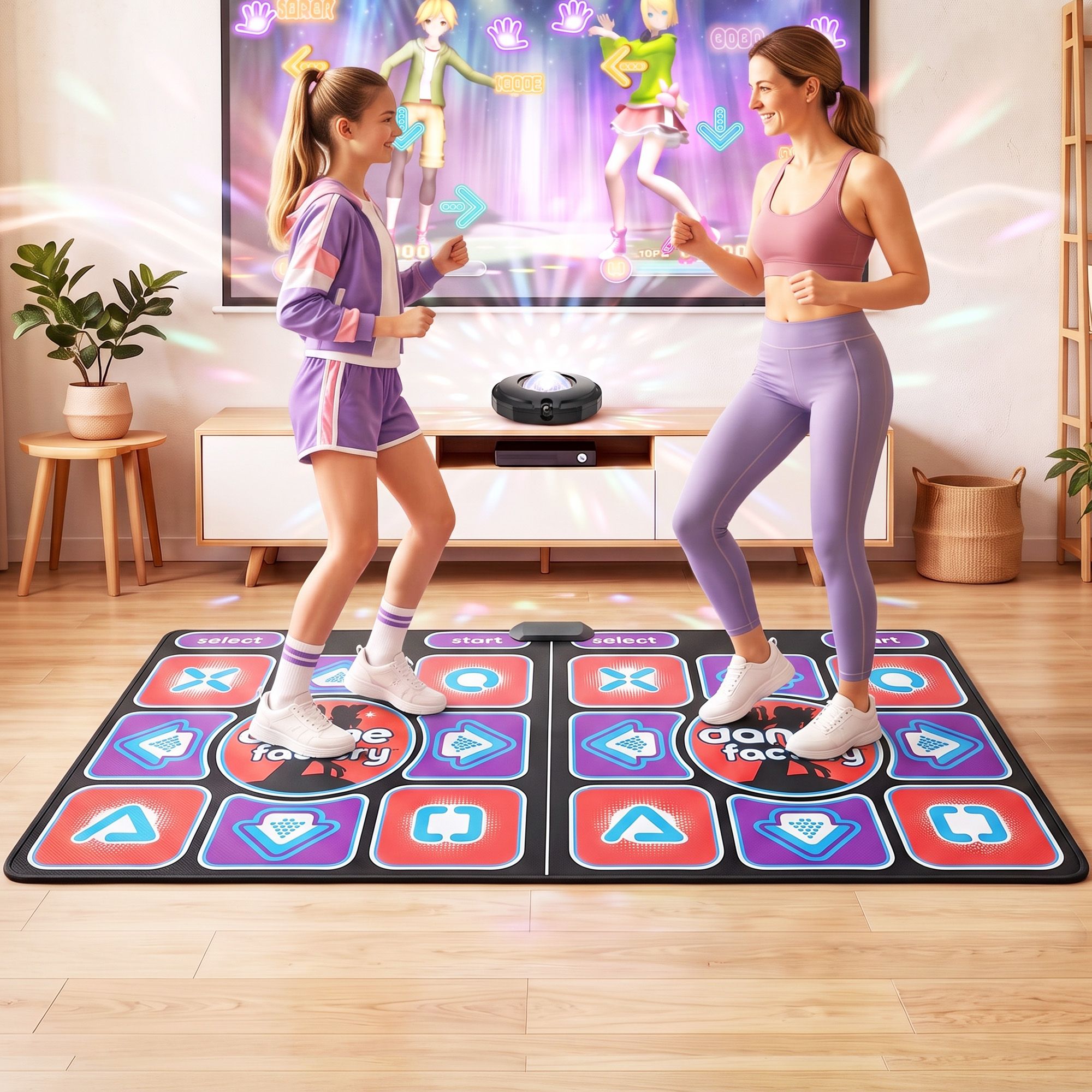 Keezi 2 Player HDMI Dance Mat AR Camera 120+ Games Kids & Adults TV Dance Pad