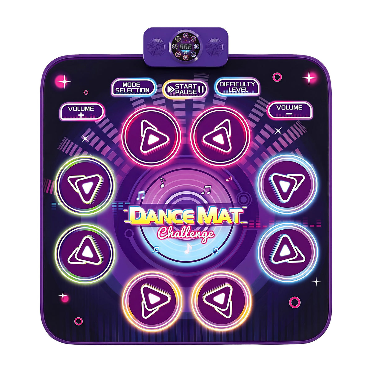 Keezi Kids Bluetooth Dance Mat 4 Modes Rechargeable Electronic Dance Pad Purple