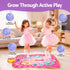 Keezi Kids Electronic Dance Mat Princess Theme 3 Game Modes LED Ages 3-12 Pink