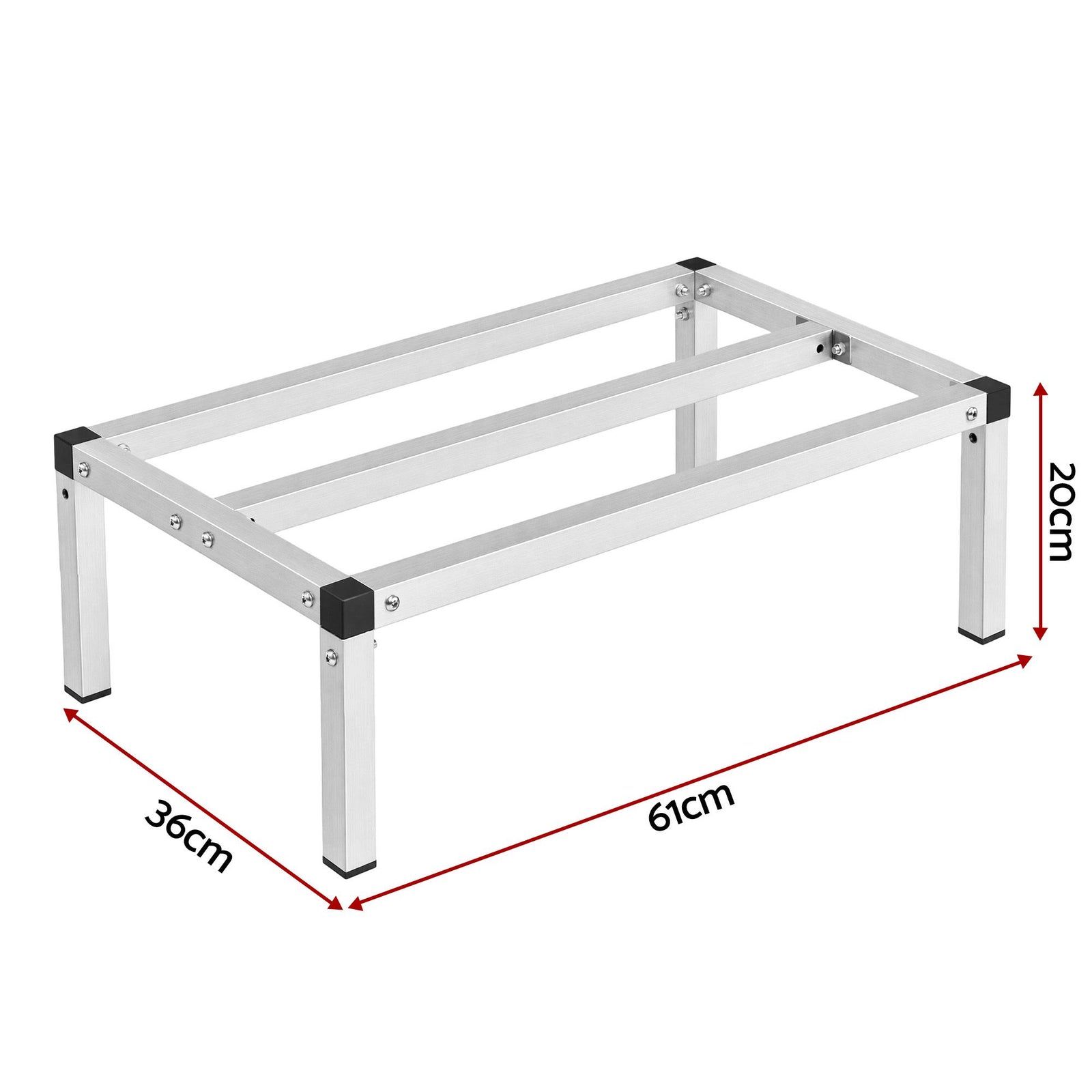 Giantz 61x36cm Aluminum Dunnage Rack, 454kg Capacity, Kitchen Platform