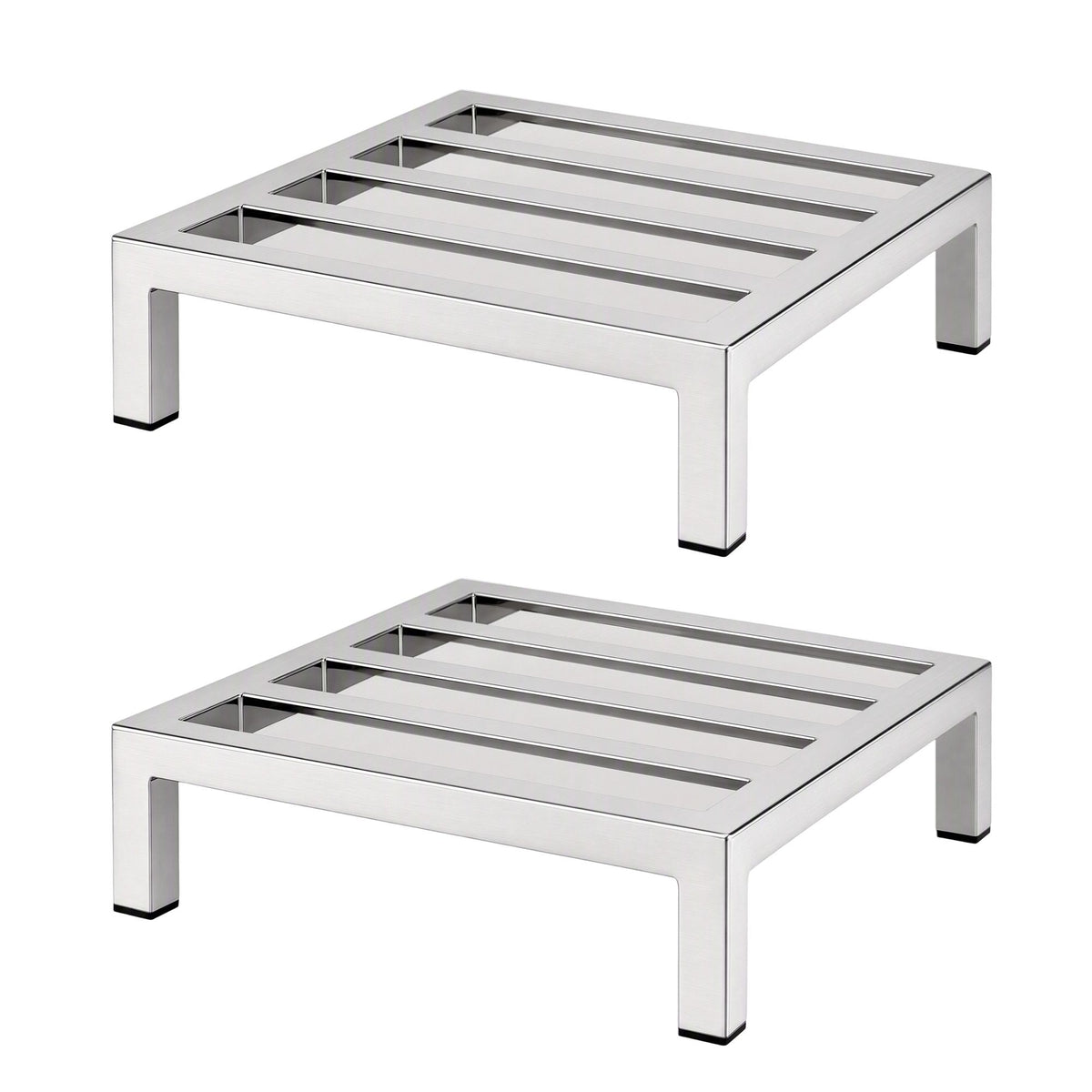 Giantz 35x35cm Dunnage Rack 2-Pack, Stainless Steel, 454kg Load Capacity