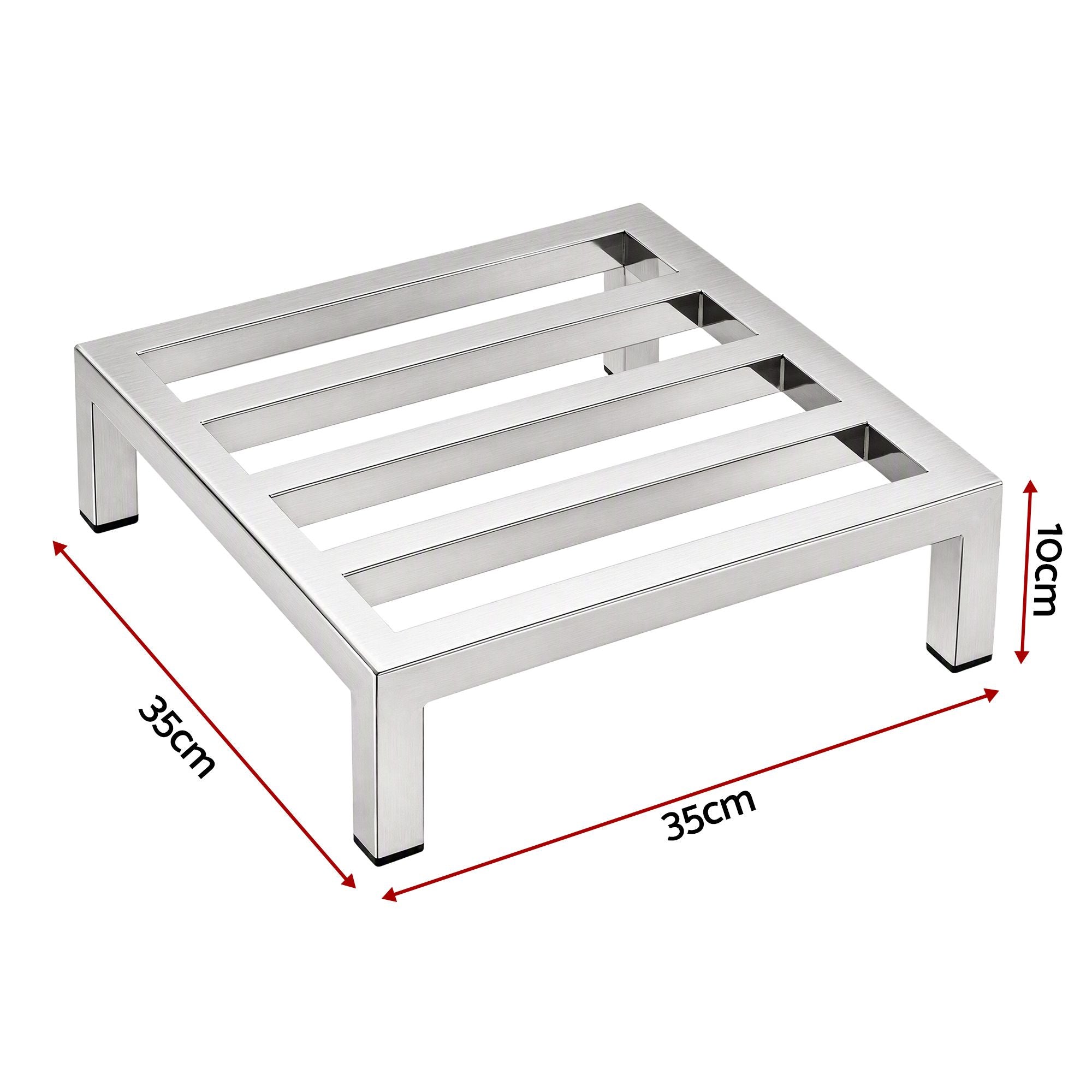 Giantz 35x35cm Dunnage Rack 2-Pack, Stainless Steel, 454kg Load Capacity