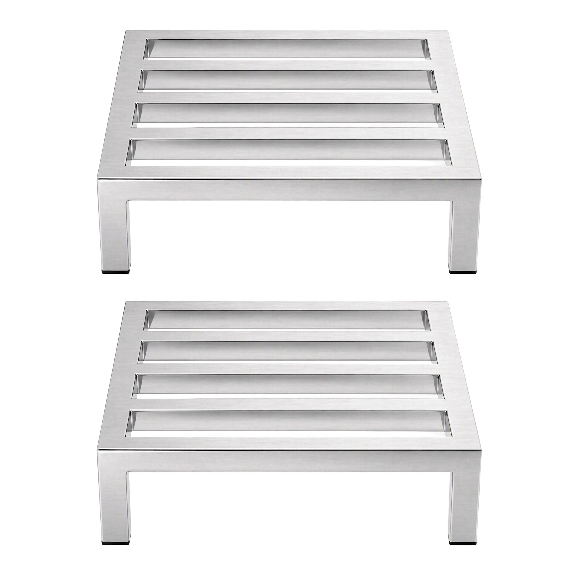 Giantz 35x35cm Dunnage Rack 2-Pack, Stainless Steel, 454kg Load Capacity